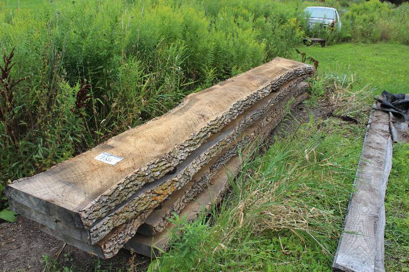 lot 186 image: Lot of Ash Wood Planks, Unfinished Mantle Pieces, app. 171 Length x 3 Thick app. 5 ct.