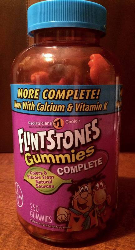 lot 030 image: 20 Bottles 250ct Retail Display FLINTSTONES EXP 12016 Childrens Adults Gummies Multivitamin Gummy Vitamin