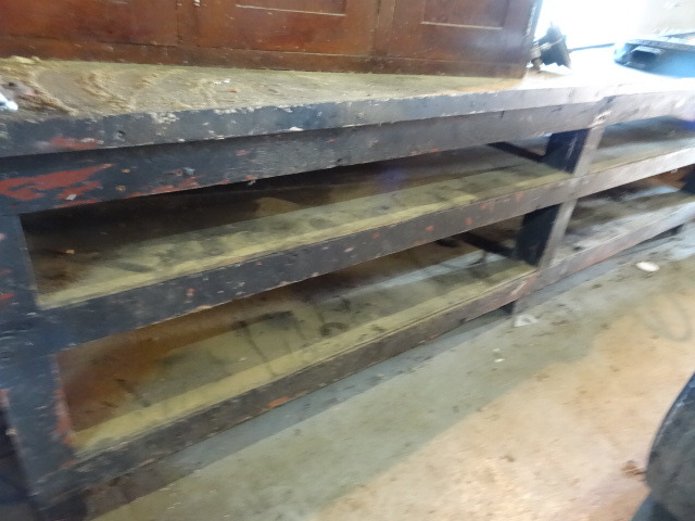 Wood Work Bench. Bring help and Labor to load