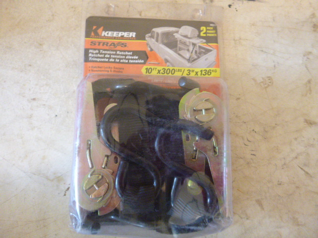 2 Keeper Ratchet Tie Downs with J Hooks