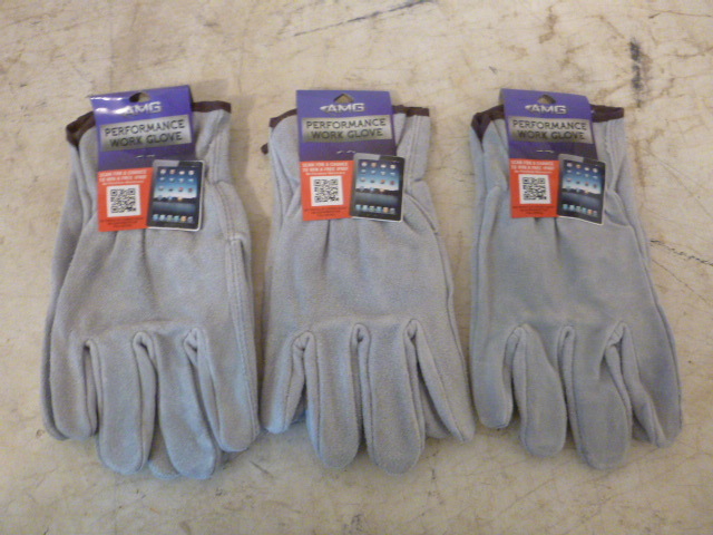 3 Pair of AMG Leather Gloves