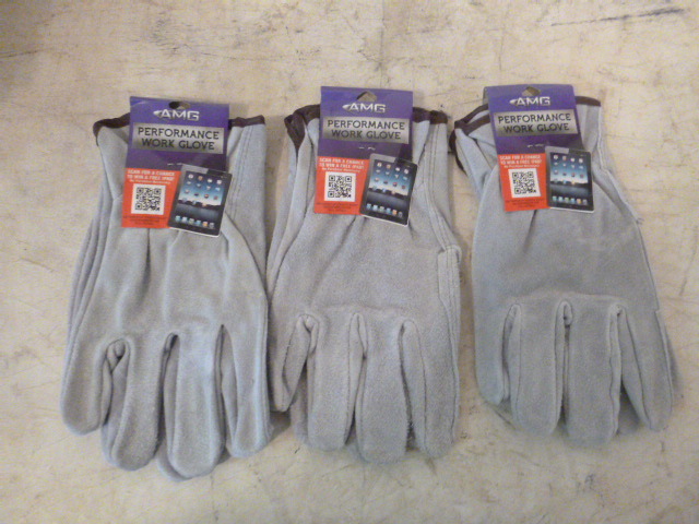 3 Pair of AMG Leather Gloves