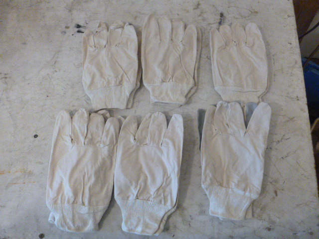 6 Pair of Rubber Coated Palm Gloves