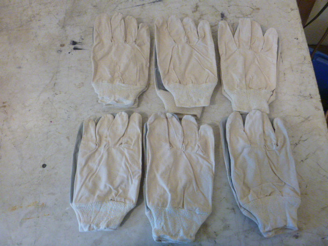 6 Pair of Rubber Coated Palm Gloves