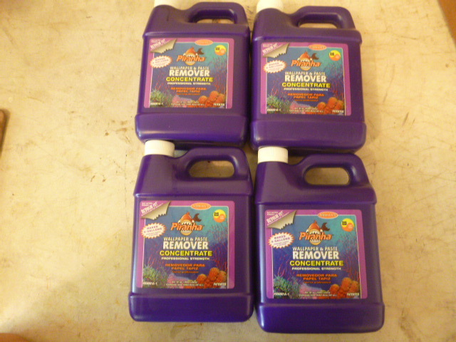 4 Bottles of Romans Piranha Wall Paper and Paste Remover