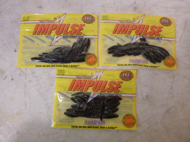 3 Packs of Northland Impulse BlackGold Large Jig Leech