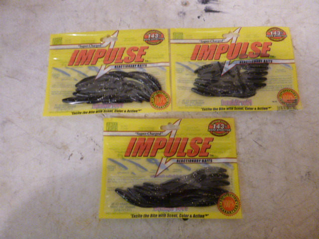 3 Packs of Northland Impulse BlackGold Large Jig Leech