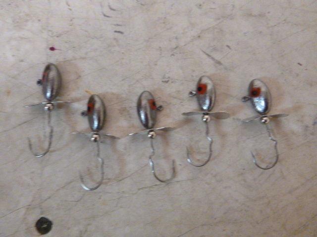5 Jig Heads with Spinners