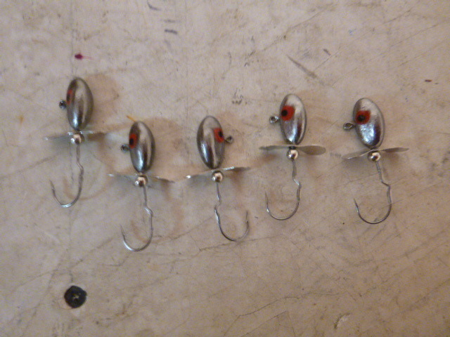 5 Jig Heads with Spinners