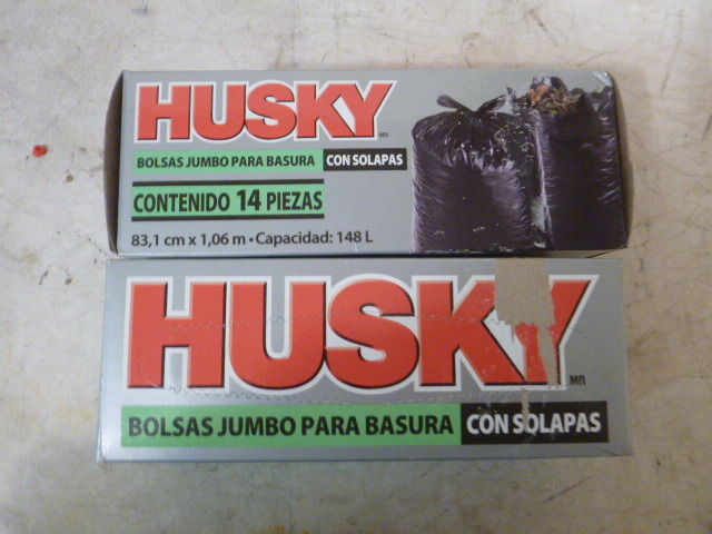 2 Boxes of Husky Trash Bags