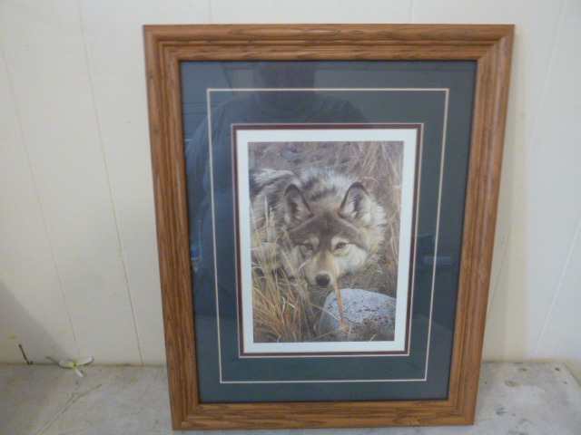 Wood Framed Wolf Print