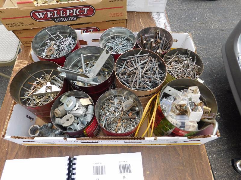 lot 25 image: very large lot of nails screws and misc fasteners
