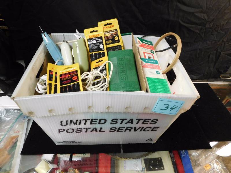 lot 34 image: very large lot of sewing items buttonhole attachment singer needles and more