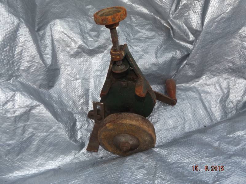 Antique grinding wheel