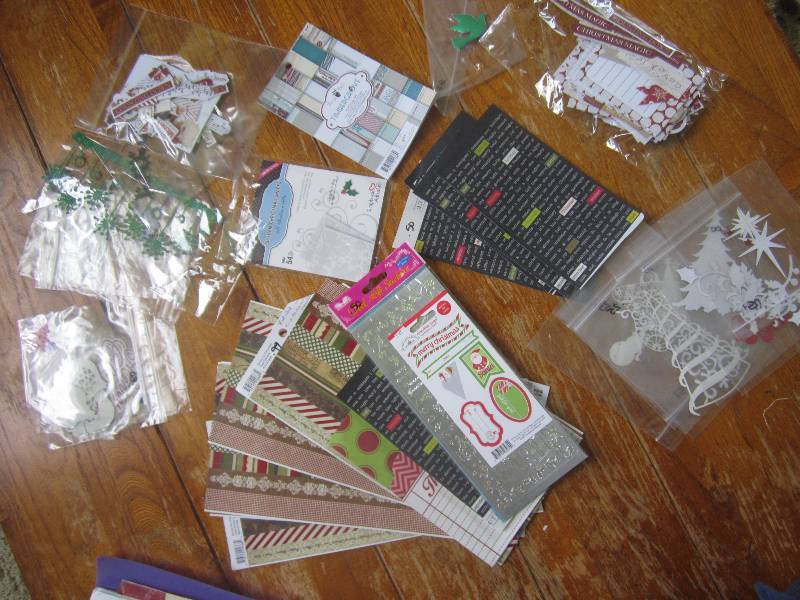 lot of holiday stickers,  and scrap...