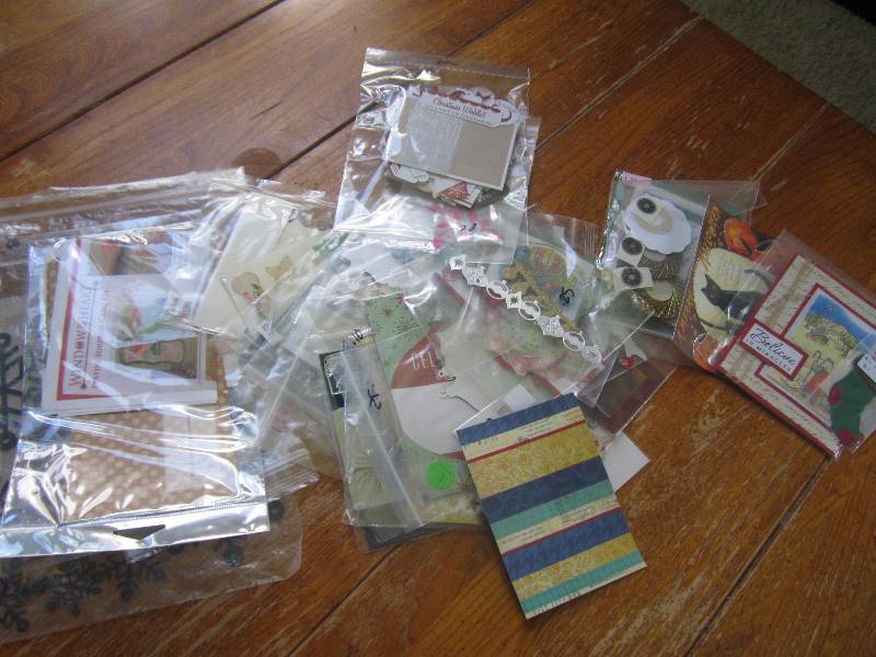 mixed lot of scrapbook dcor, stic...