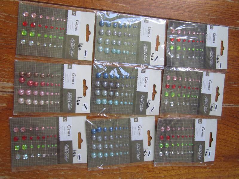 lot of 8 studio calico opaque gems ...