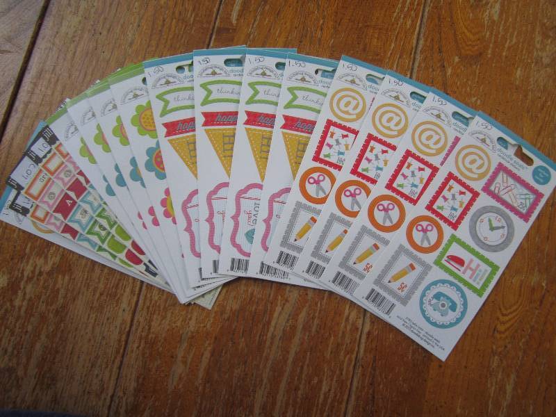 17 sheets of cardstock stickers ...