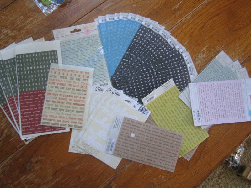 lot of letter and words stickers ...