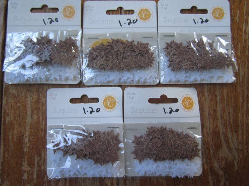 lot of 5 star shaped sequins ...