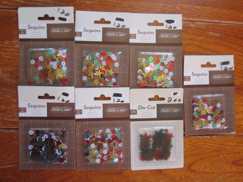 lot of 7 studio calico sequins and ...