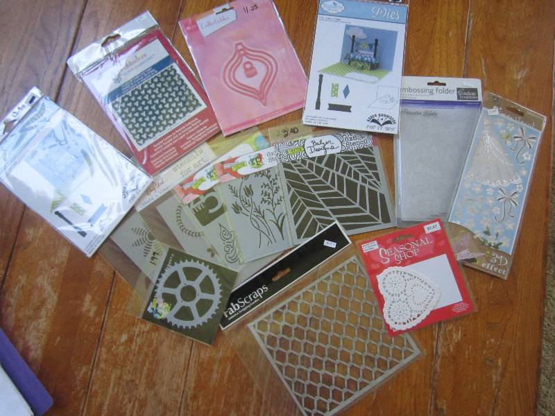 mixed lot of stencils, cut outs, an...