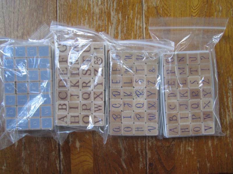 4 A-Z stamp sets ...