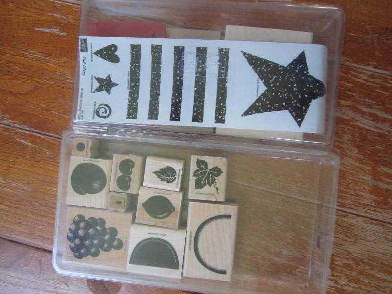 lot of fruit and old glory stamps ...