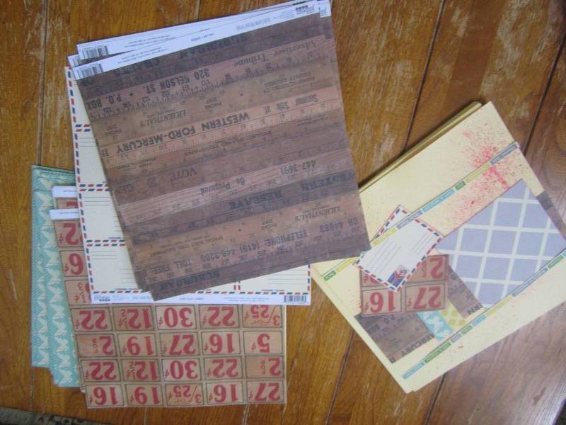 mixed scrapbook paper ...