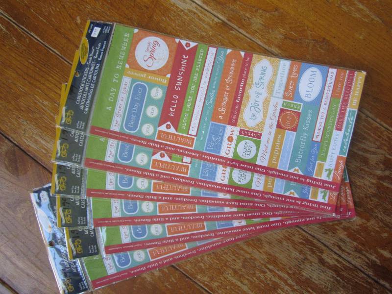 7 sheets of cardstock stickers ...
