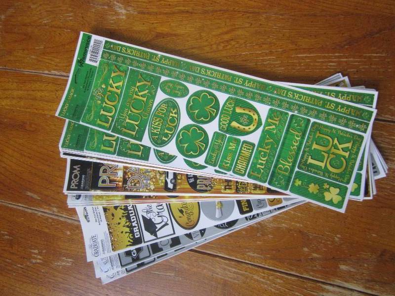 mixed die cut stickers ...