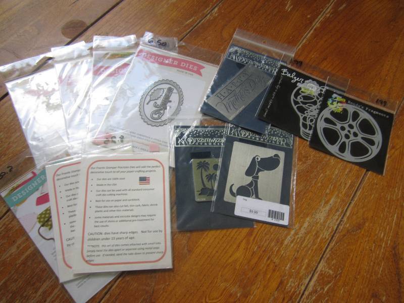 mixed lot of dies and stencils ...