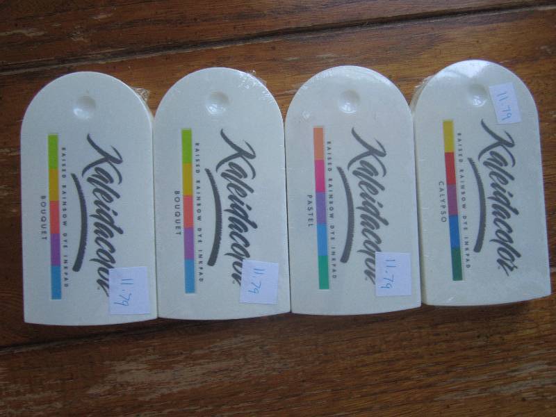 lot of 4 kaleidacolor raised rainbo...