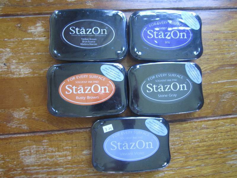 lot of 5 stazon solvent ink pad ...