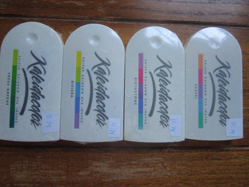 lot of 4 kaleidacolor raised rainbo...