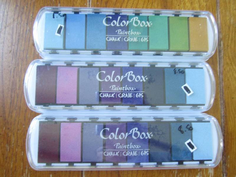 lot of 3 color box paint box chalk ...