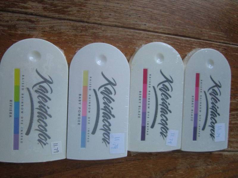 lot of 4 kaleidacolor raised rainbo...