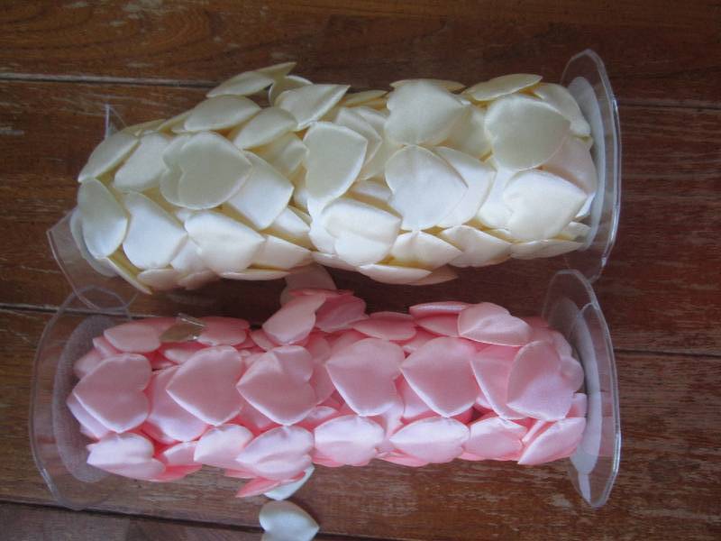lot of 2 large used 3D heart shaped...