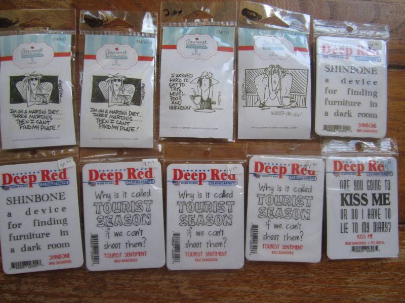 lot of 10 gourmet rubber stamps ...
