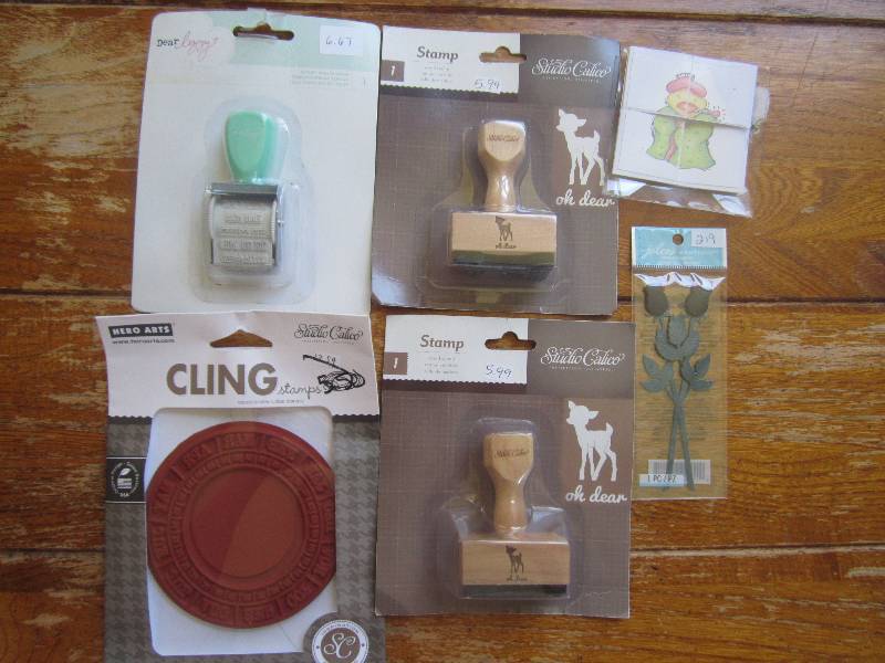 mixed lot of stamps, cling stamps, ...