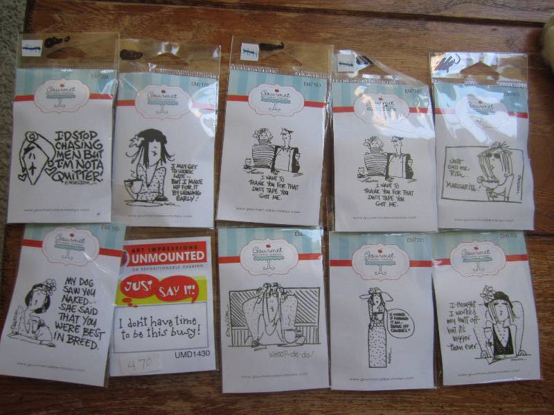 lot of 10 gourmet rubber stamps ...