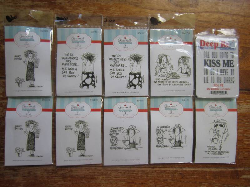 lot of 10 gourmet rubber stamps ...