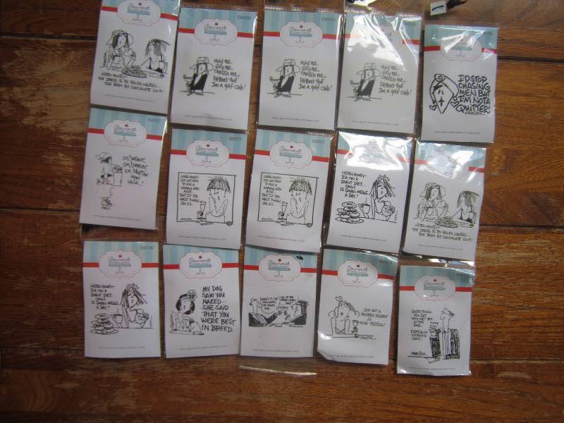 lot of 15 gourmet rubber stamps ...