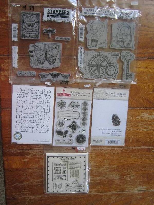 mixed lot of clear rubber stamps ...