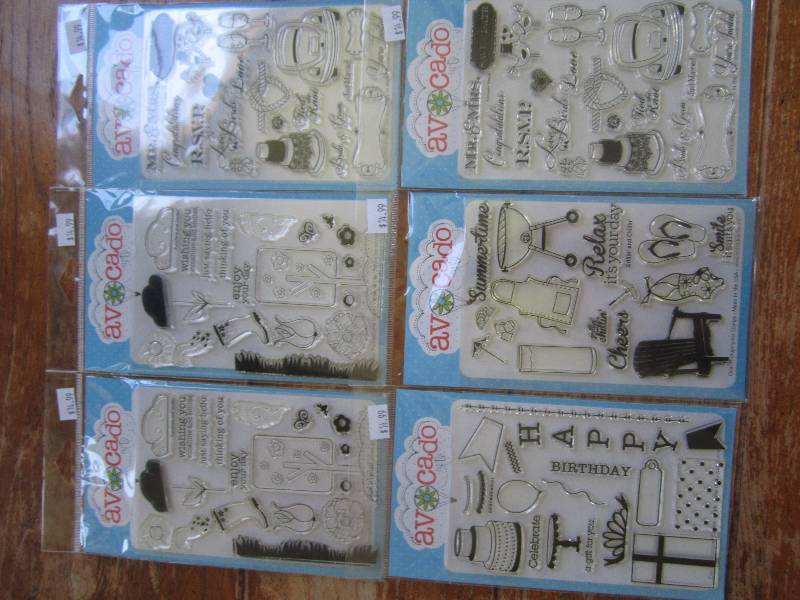 6 avocado clear stamp sets ...