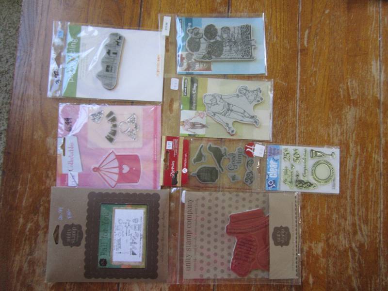 mixed lot of clear, and rubber stam...