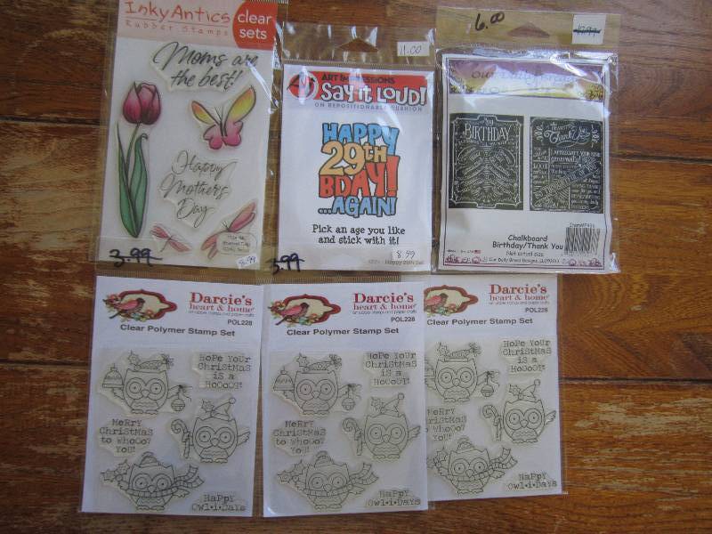 mixed lot of clear, and rubber stam...