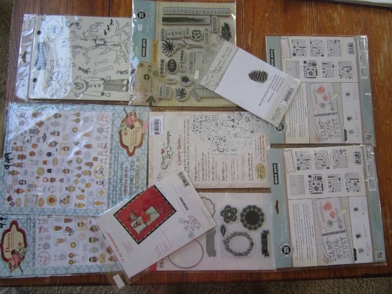 mixed lot of clear stamps, cut outs...
