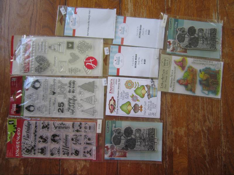 mixed lot of clear, and rubber stam...