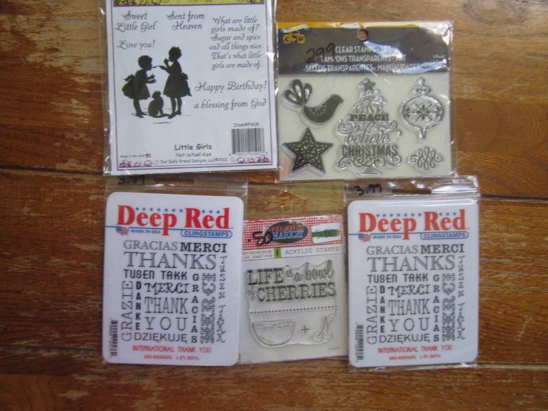 mixed lot of clear, and rubber stam...